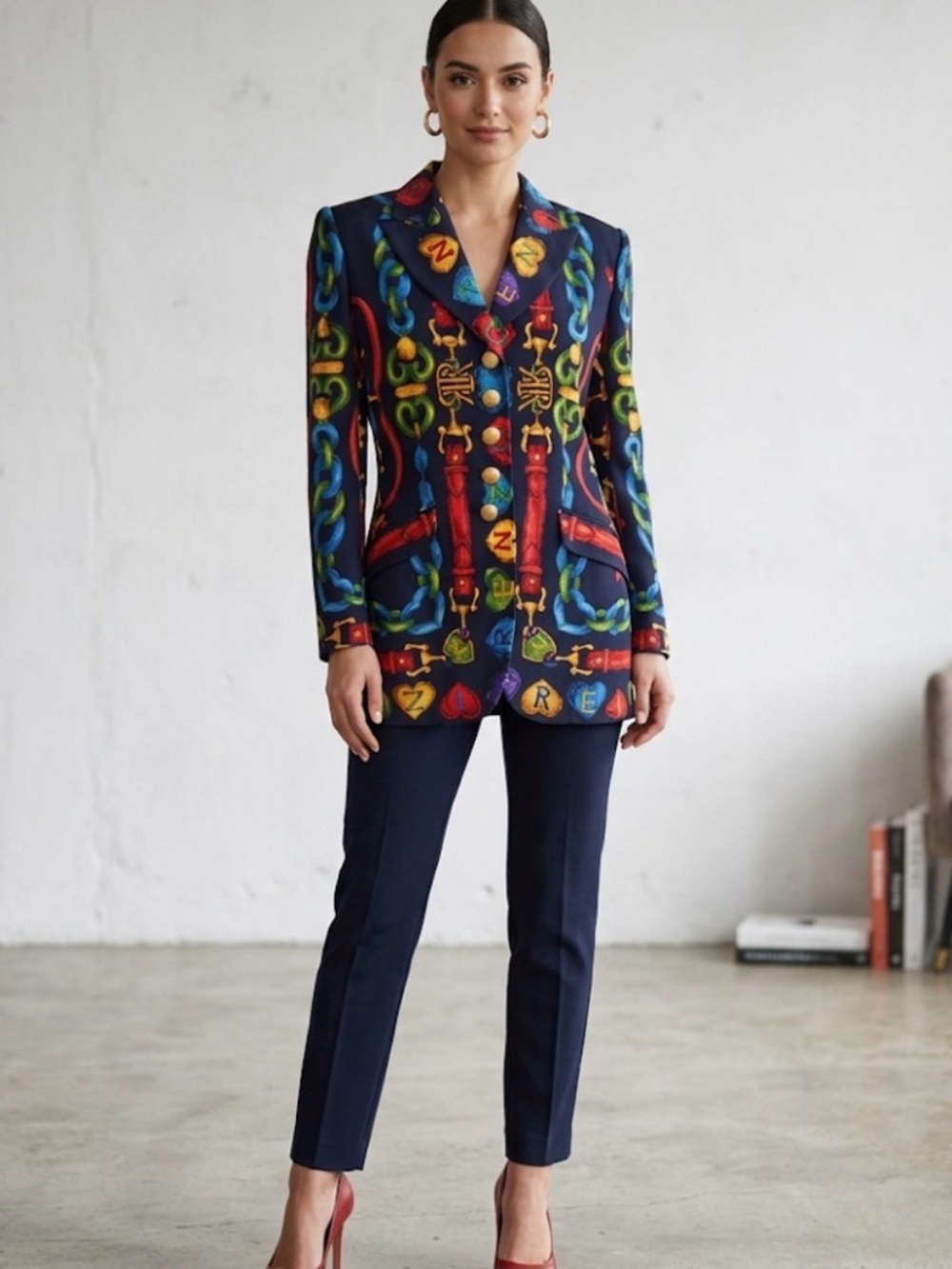 Renzo silk Colorful Women's Blazer (made in Germany)